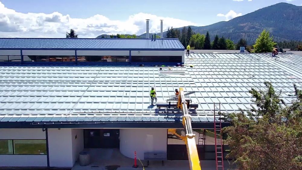 new roof going on the high school